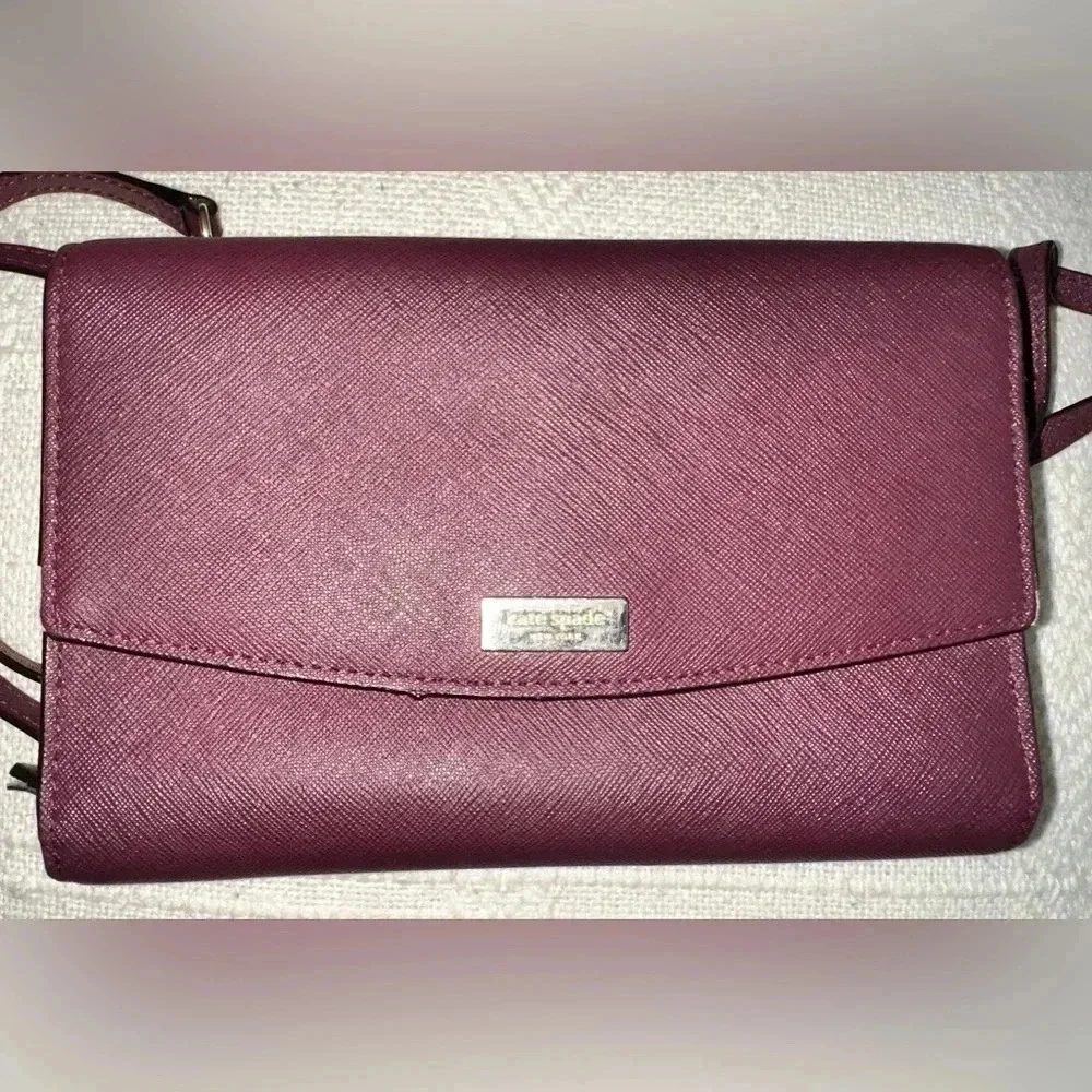 Kate Spade Laurel Way Winni Chocolate Cherry Crossbody Wallet